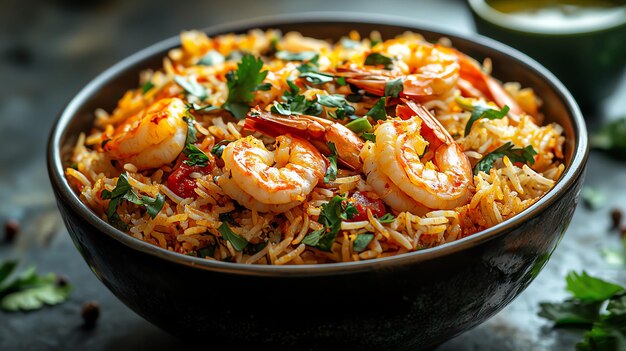 Biryani aux scampis